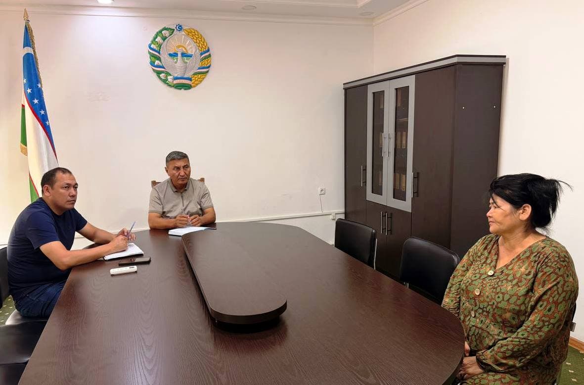 Paxtakor tumani hokimining yoshlar ishlari masalalari bo‘yicha o‘rinbosari F. Qo‘ldoshevning shaxsiy qabuli tashkil etildi