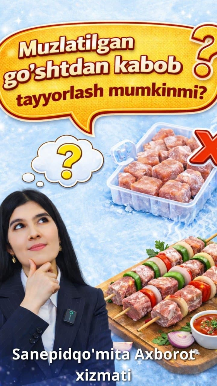 MUZLATILGAN GO'SHTDAN KABOB TAYYORLASH MUMKINMI?