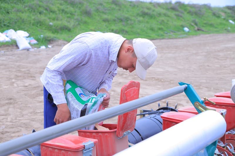 Arnasoy tumanida xitoy chigiti orasiga zira ekish — agrar sohada yangi tajriba