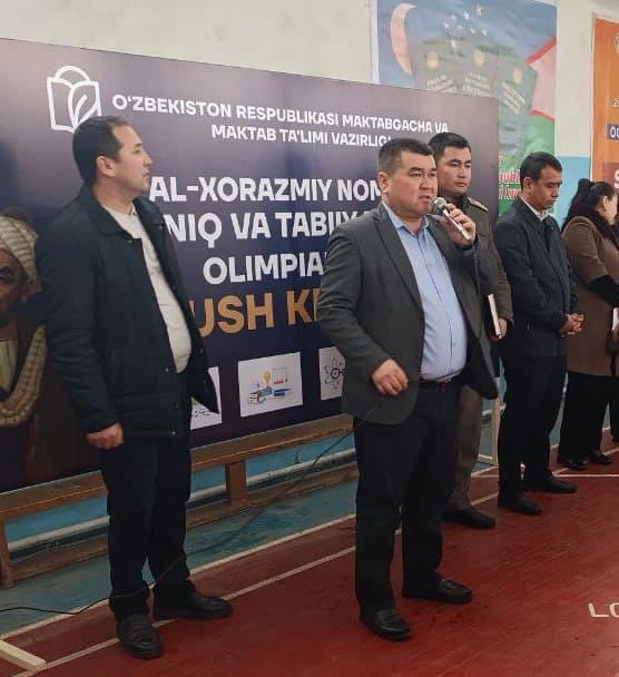 AL-XORAZMIY NOMIDAGI ANIQ VA TABIIY FANLAR OLIMPIADASINING TUMAN BOSQICHIGA START BERILDI