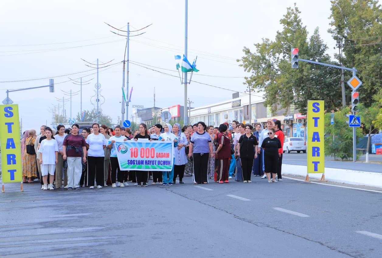 ZARBDOR TUMANIDA XOTIN-QIZLAR O‘RTASIDA VELOMARAFON O‘TKAZILDI