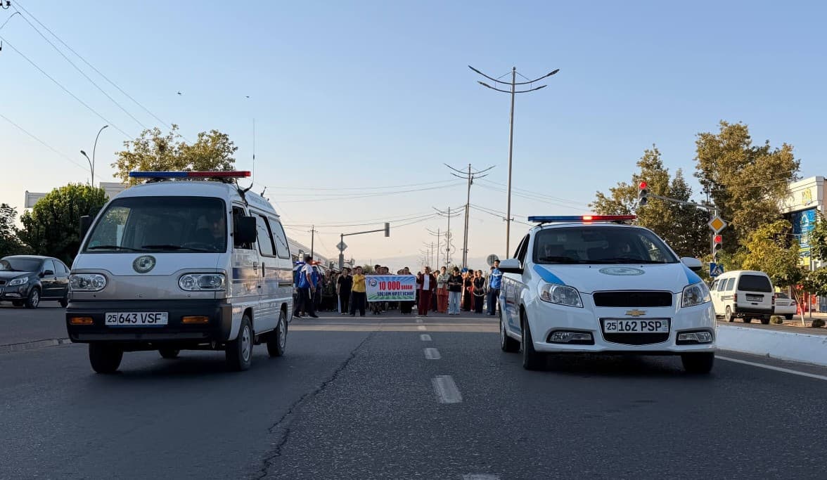ZARBDORDA “10 000 QADAM” PIYODA YURISH MARAFONI O‘TKAZILDI