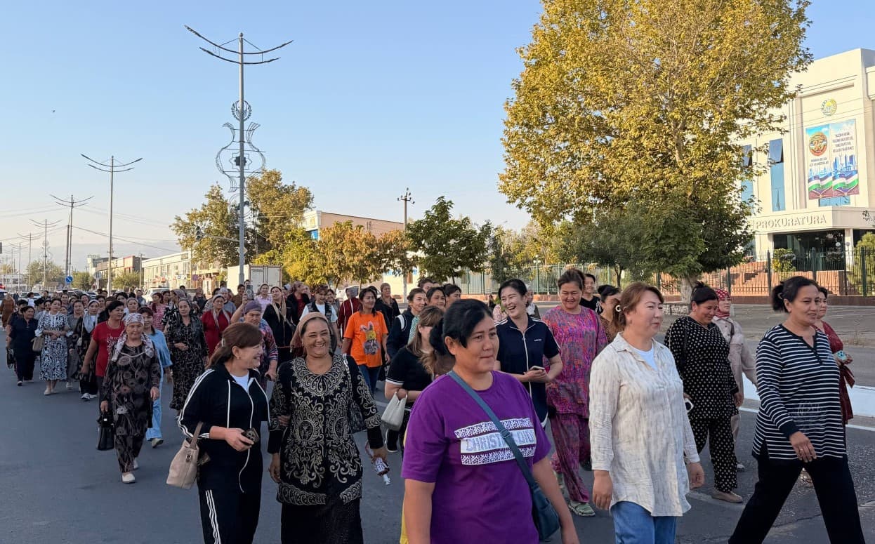 ZARBDORDA “10 000 QADAM” PIYODA YURISH MARAFONI O‘TKAZILDI