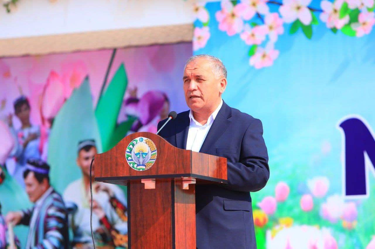 Mirzacho‘l tuman hokimi Botirjon Kazakboyevich Mirzakulovning Navro‘z - umumxalq bayrami munosabati bilan TABRIGI