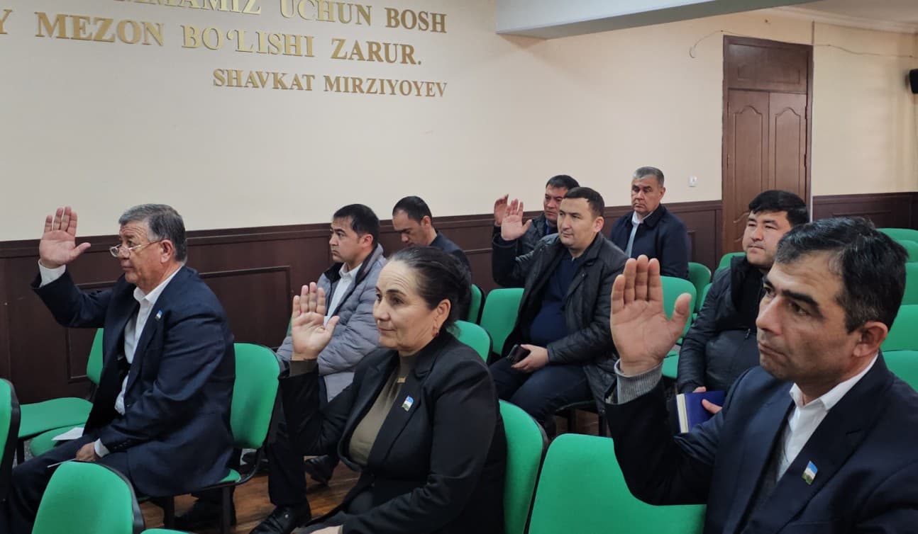 Xalq deputatlari Yangiobod tuman Kengashininng yettinchi chaqiriq beshinchi sessiyasi belib o'tdi