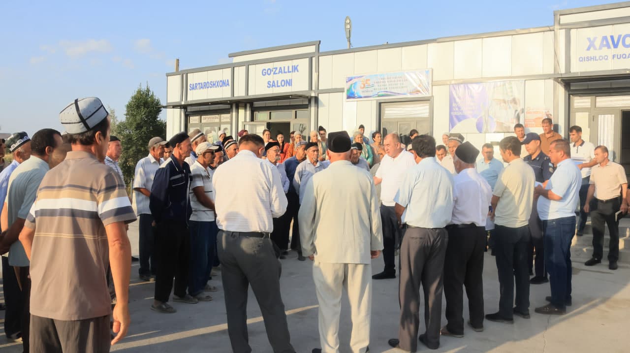 Tuman hokimi Xavotog‘ QFY aholisi bilan uchrashdi