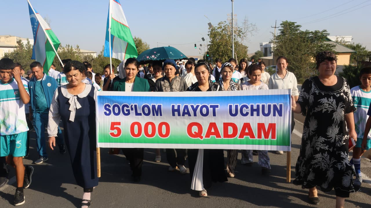“SOG‘LIQ UCHUN 5000 QADAM” MARAFONI O‘TKAZILDI