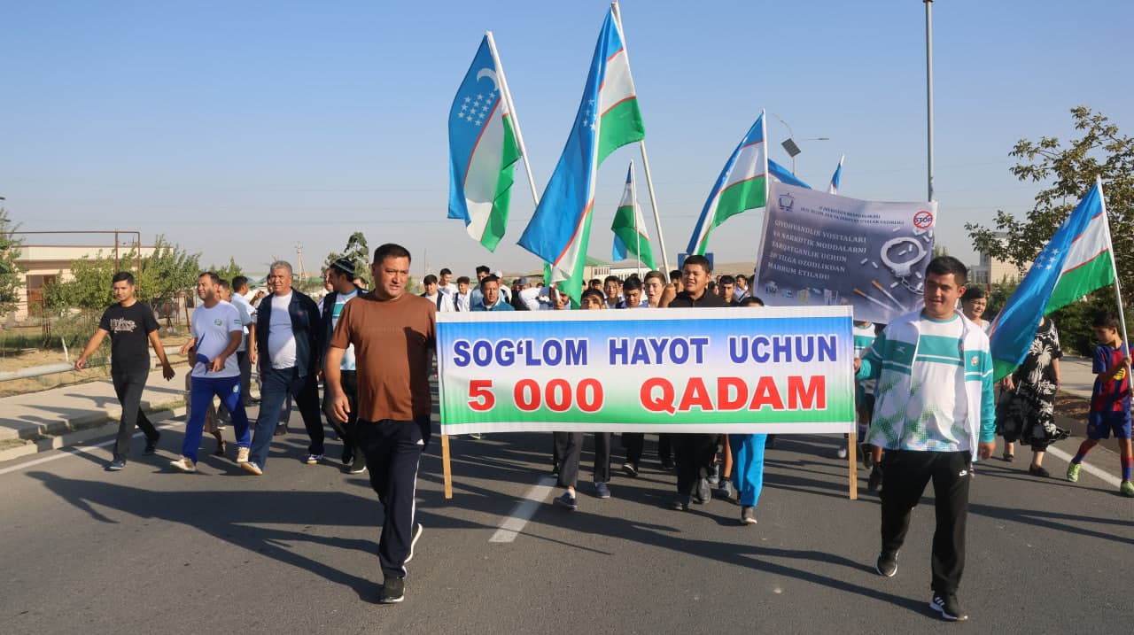 “SOG‘LIQ UCHUN 5000 QADAM” MARAFONI O‘TKAZILDI