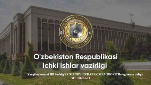 YANGIOBOD TUMANI IIB BOSHLIG‘I XO‘JANOV JO‘RABEK MAMIROVICHNING TUMAN AHOLISIGA MUROJAATI