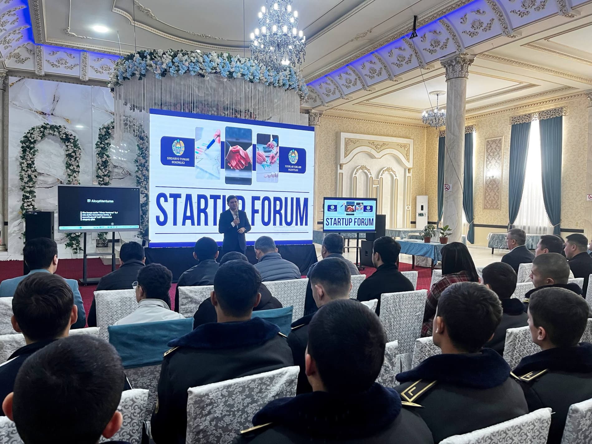Ayni vaqtda Sirdaryo tumanidagi “Visol” to‘yxonasida “Startup Forum” tadbiri bo‘lib o‘tmoqda.