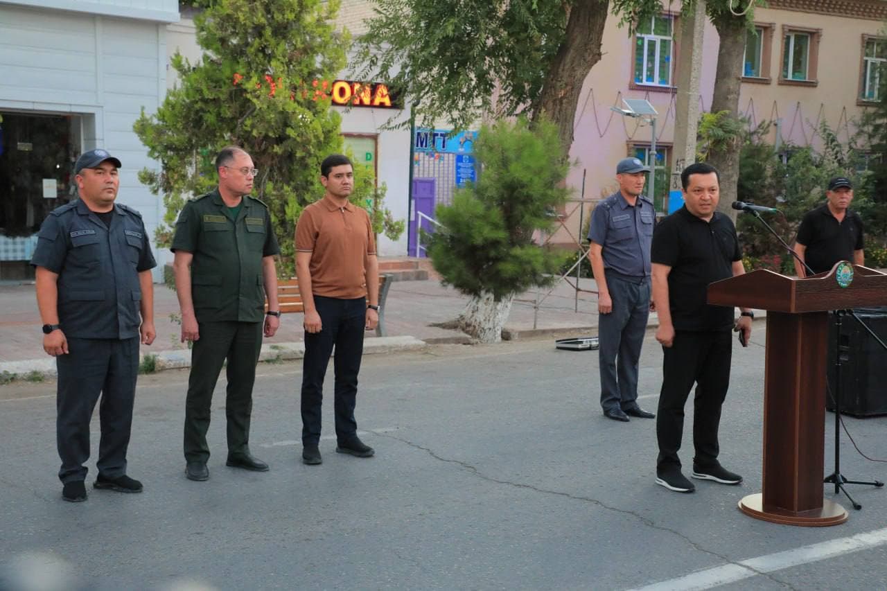 Sirdaryo tumanida “Xavfsiz va sog‘lom yurt” tadbiri doirasida xizmat oldi yo‘riqnomasi o‘tkazildi.