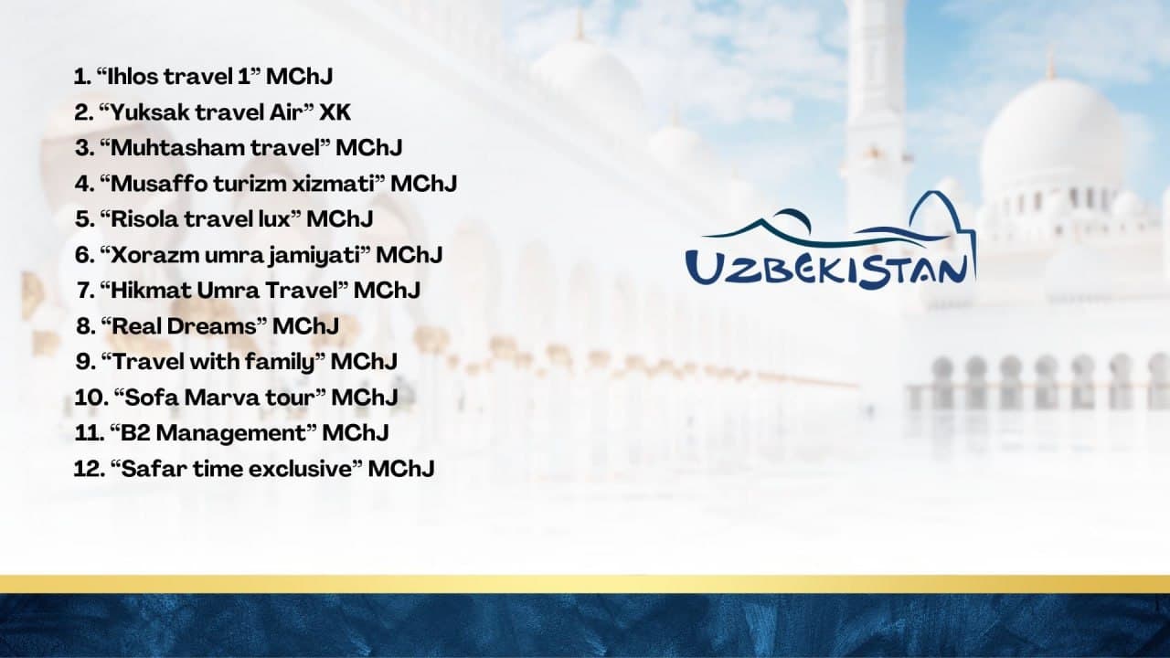 “Umra” ziyoratini amalga oshirish uchun faqat litsenziyaga ega tashkilotlar xizmatidan foydalaning!