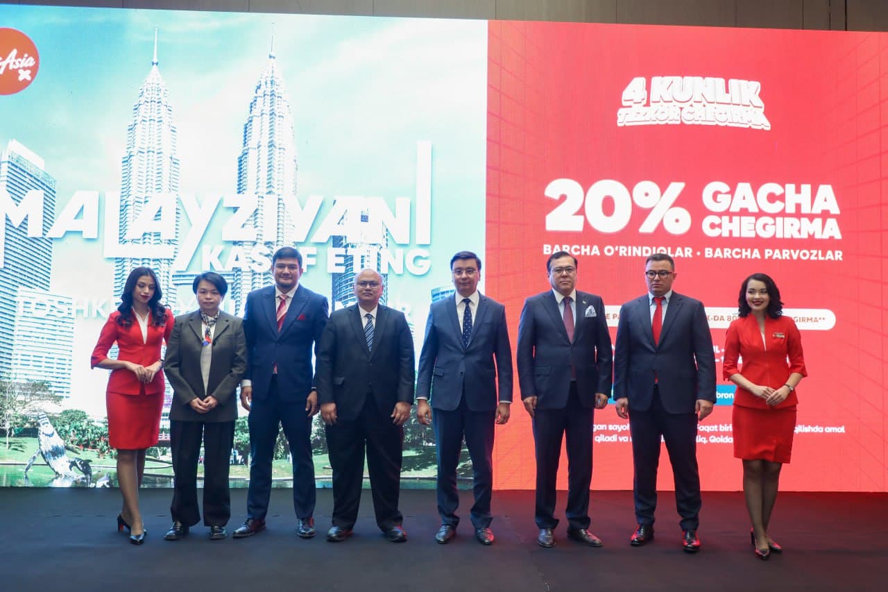 “AirAsia” aviakompaniyasi Toshkent orqali yangi qatnovlarni yo‘lga qo‘ymoqda