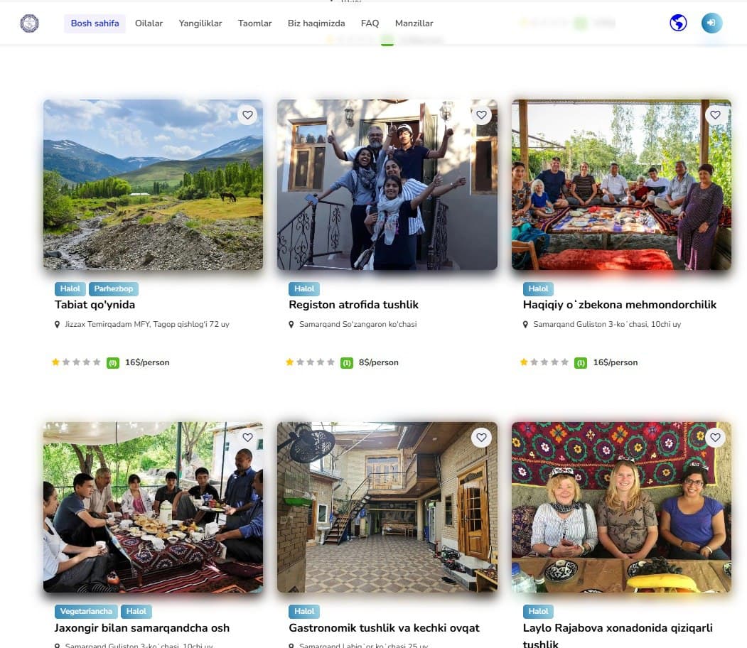 A digital solution for planning culinary journeys in Uzbekistan