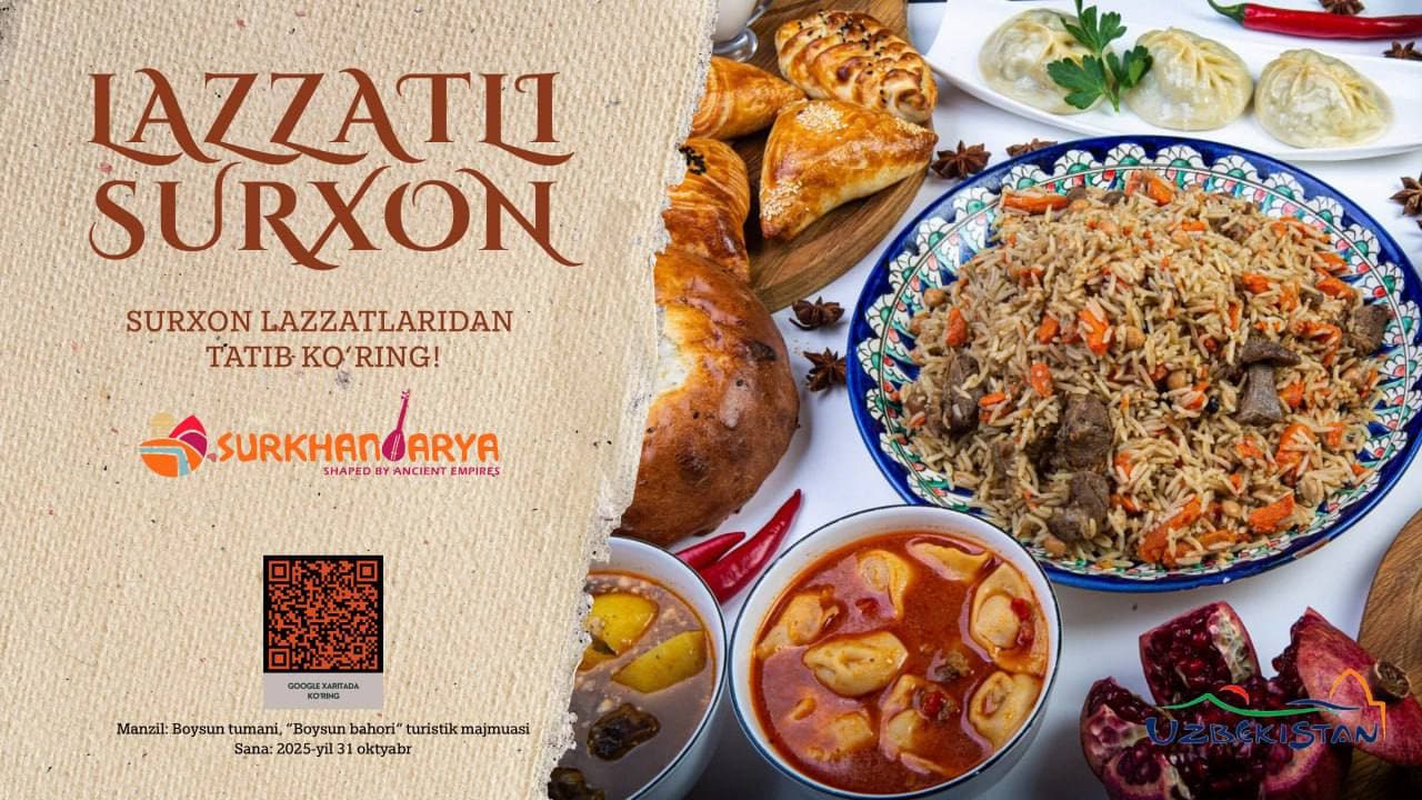 Surxondaryoda “Lazzatli Surxon” xalqaro festivali o‘tkaziladi