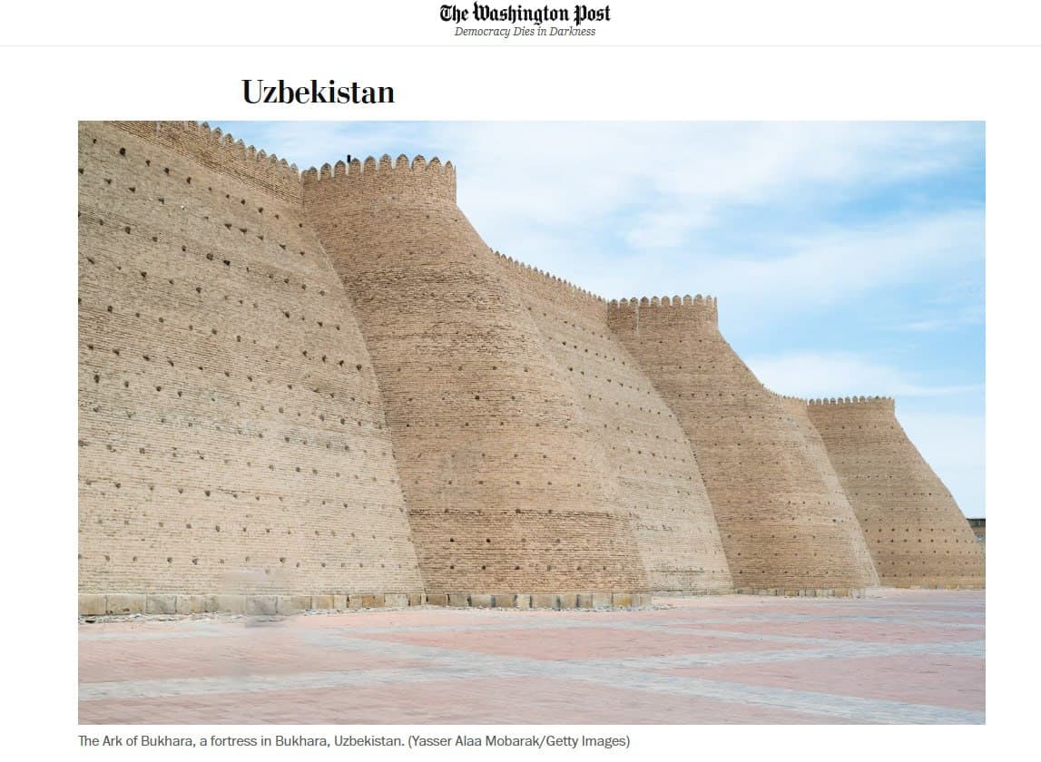 The Washington Post O‘zbekistonni turistlar uchun qulay manzil sifatida tavsiya etmoqda