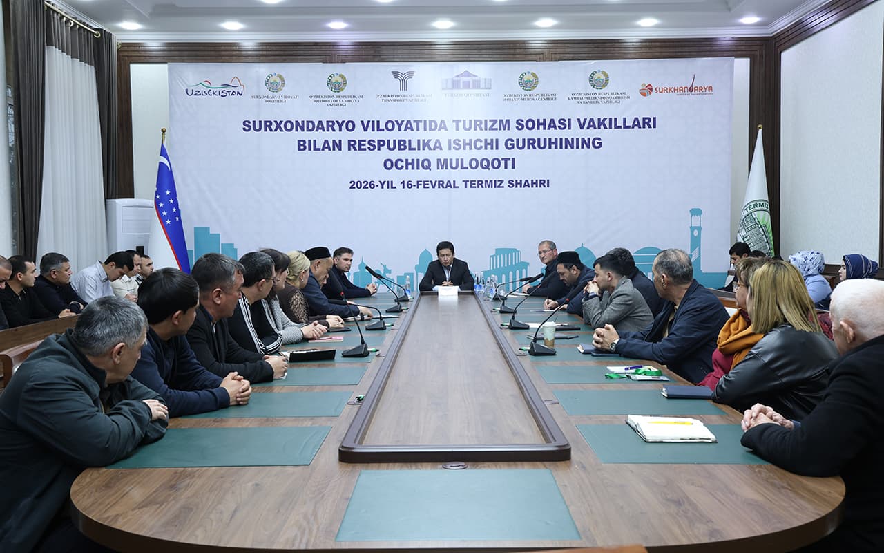 Surxondaryoda turizmni rivojlantirish bo‘yicha yangi loyihalar shakllantirilmoqda
