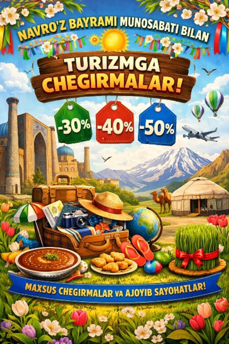Navro‘z bayrami munosabati bilan chegirmalar joriy etiladi