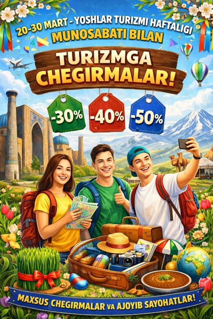 Special discounts to be introduced during “Youth tourism week”