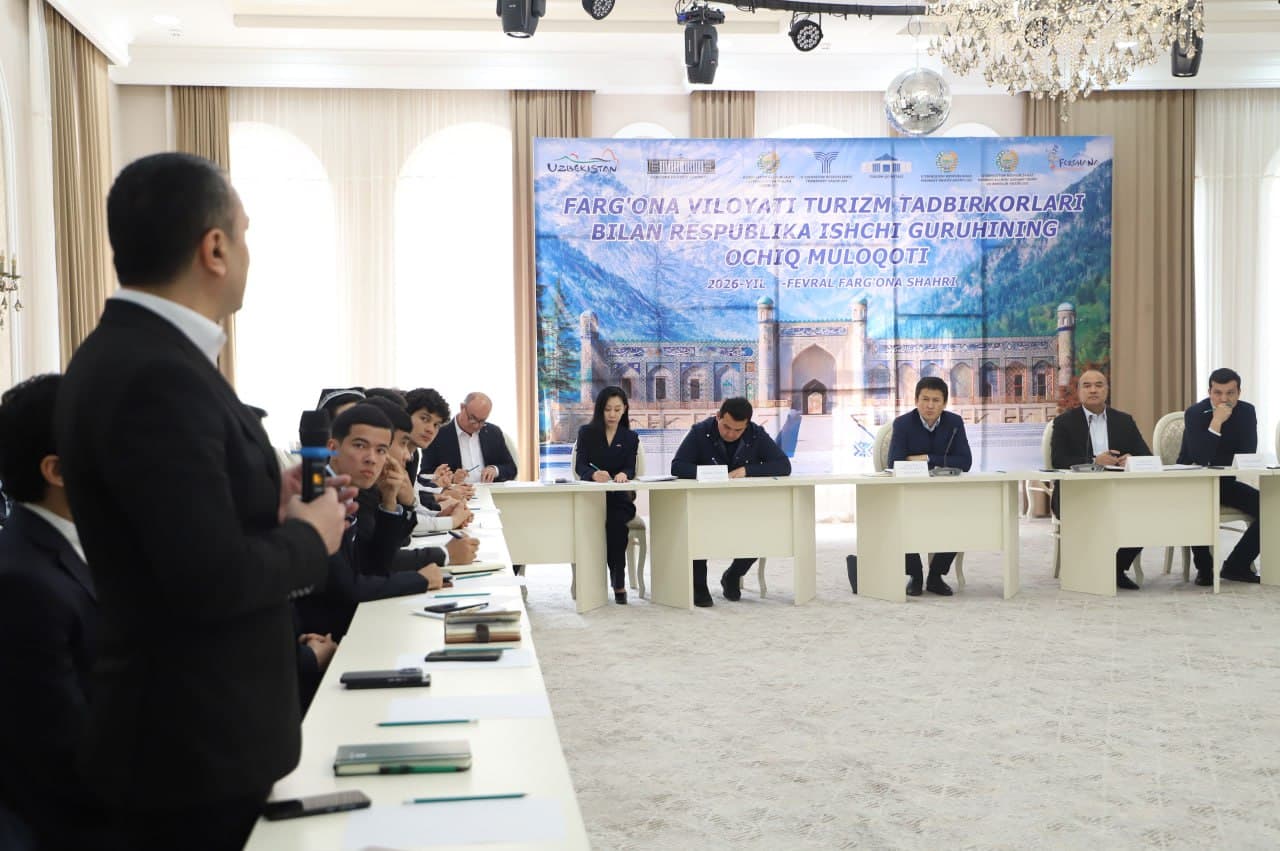 Farg‘ona viloyatida turizm sohasini rivojlantirish masalalariga bag‘ishlangan ochiq muloqot o‘tkazildi