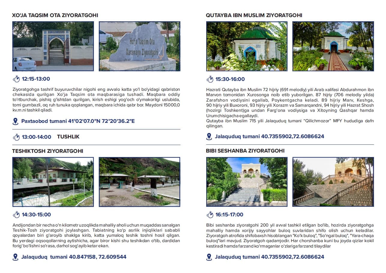 Special tourism programs developed for Andijan region
