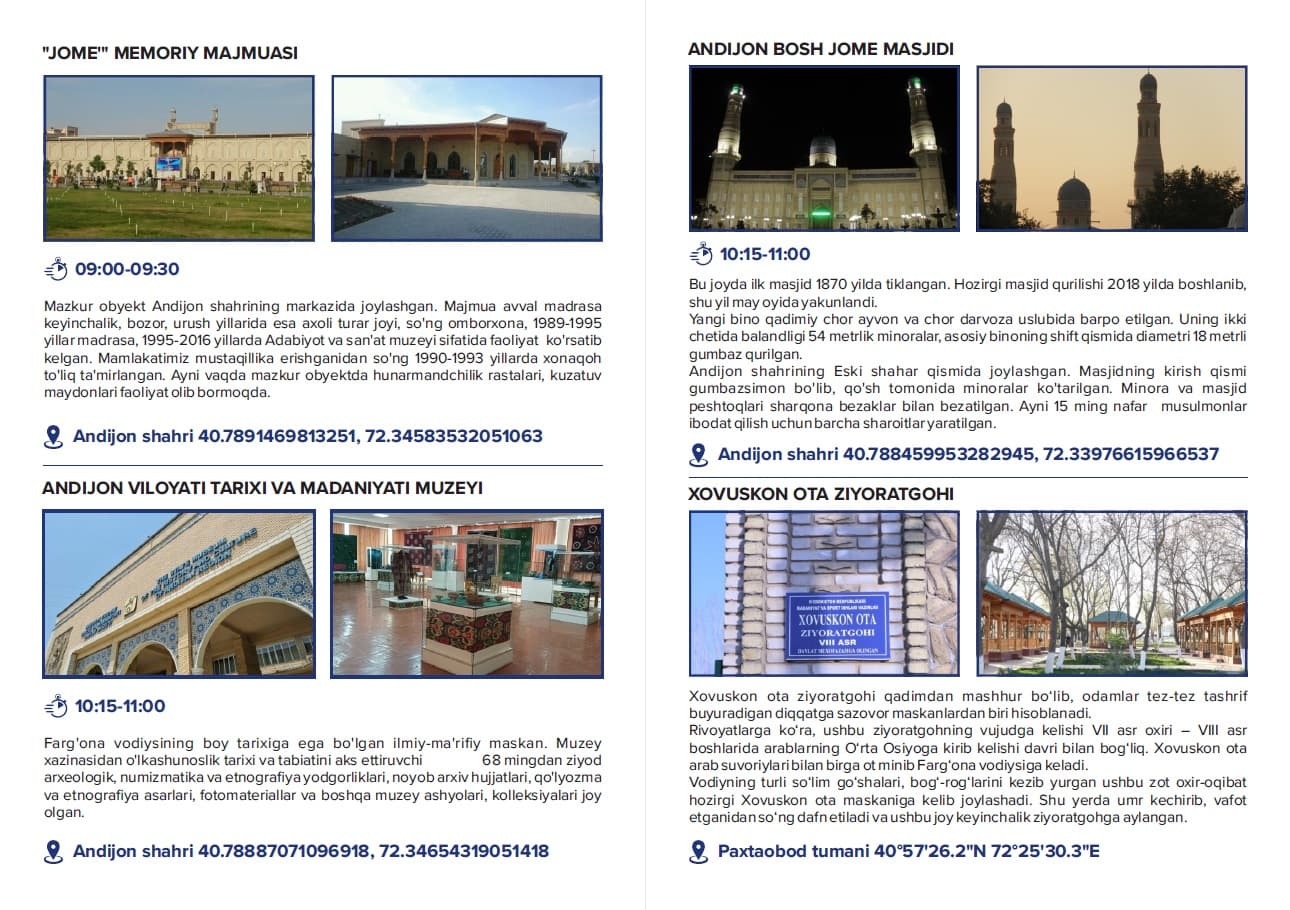 Special tourism programs developed for Andijan region