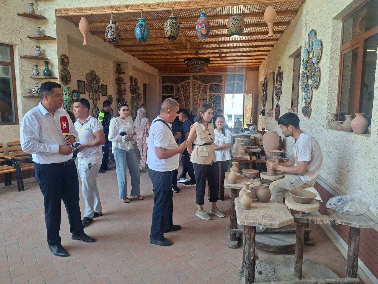 An info tour has been organized for Kyrgyz media representatives