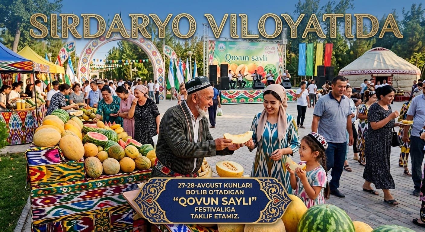 Gulistonda an’anaviy “Qovun sayli” festivali o‘tkaziladi