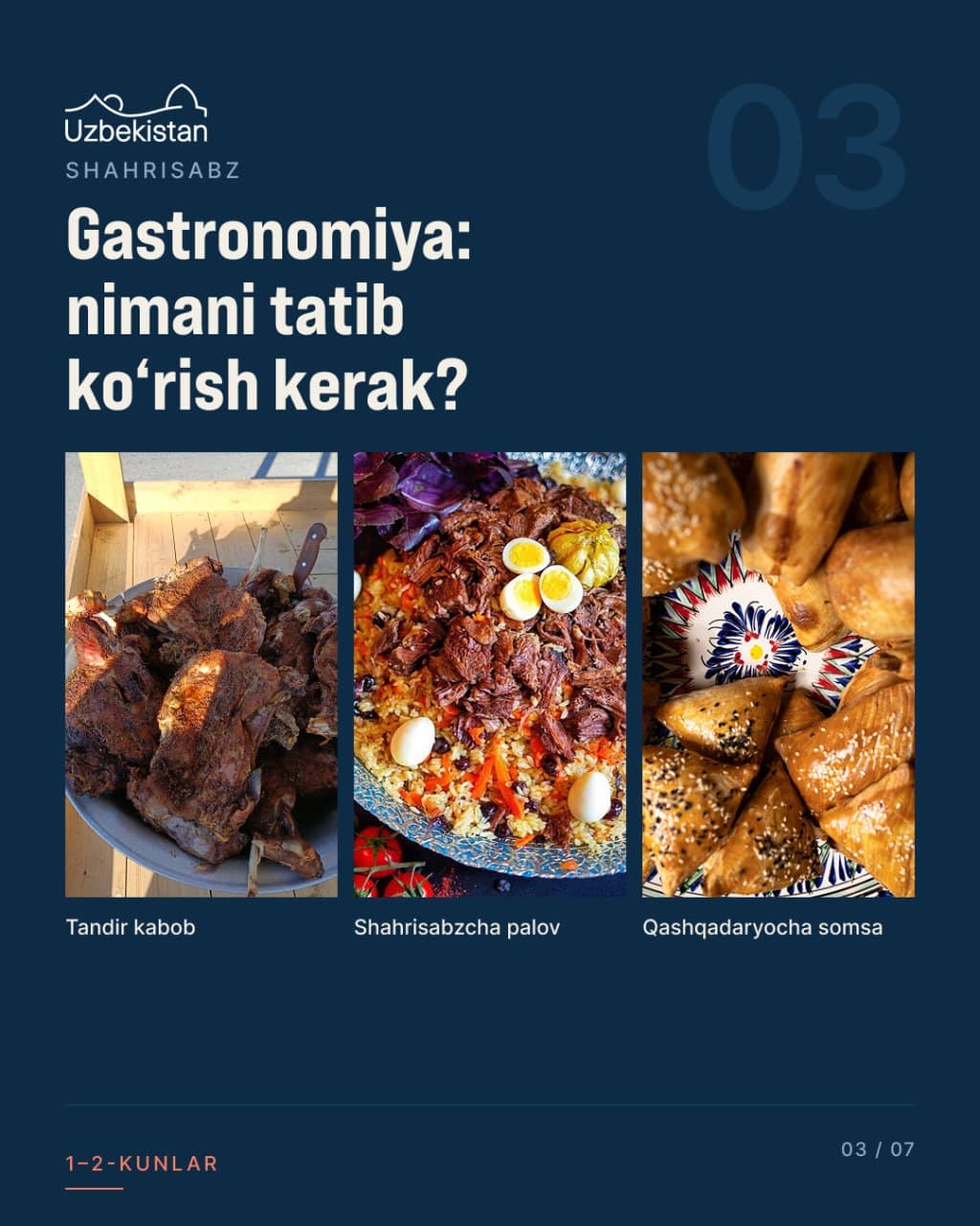 Shahrisabzdan Mirakigacha: Qashqadaryoni kashf etuvchi to‘rt kunlik marshrut