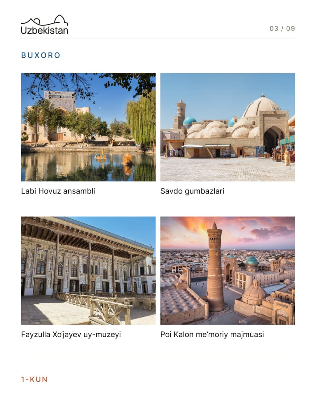 Want to make the most of four festive days? Discover Ancient Bukhara!