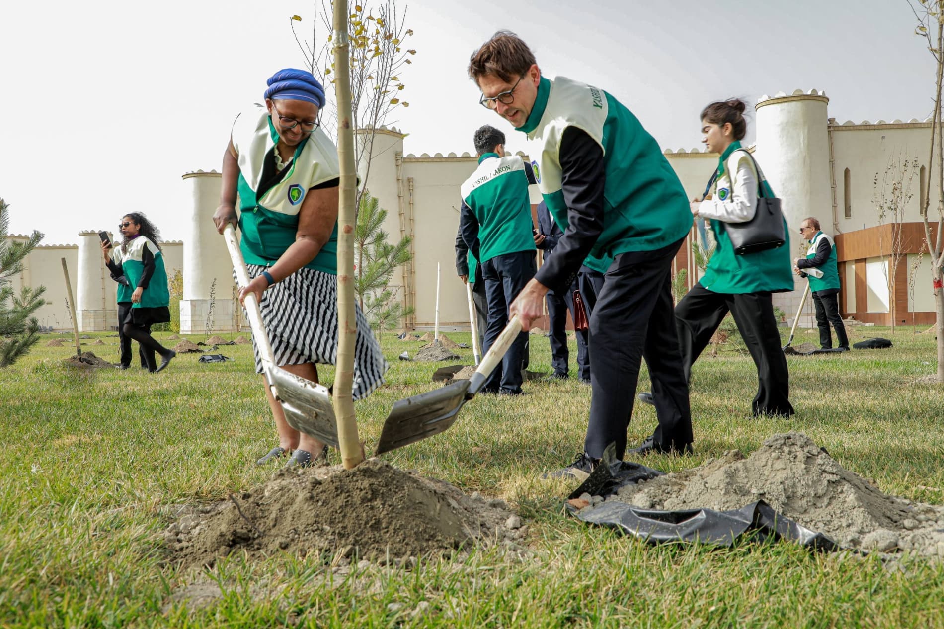 Green gardens are being established dedicated to UNESCO's 80th anniversary