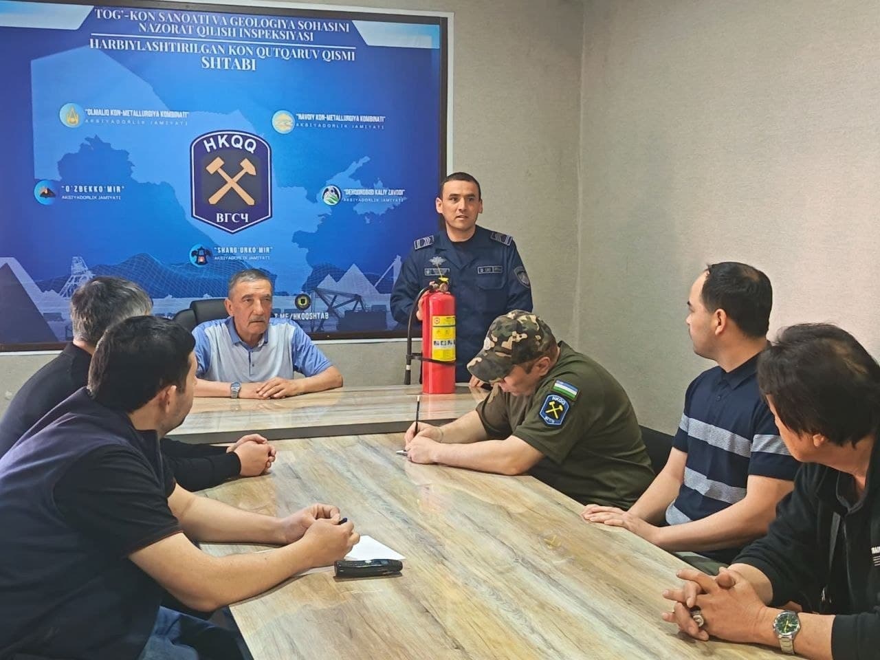 Тоғ-кон саноатида хавфсизлик чоралари: Фавқулодда вазиятларга тайёргарлик кўрилди