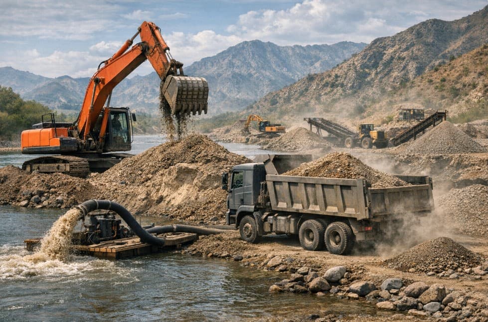 Entrepreneur Illegally Extracting Sand and Gravel in Qashqadaryo Riverbed Caused 308 Million UZS Damage to the State