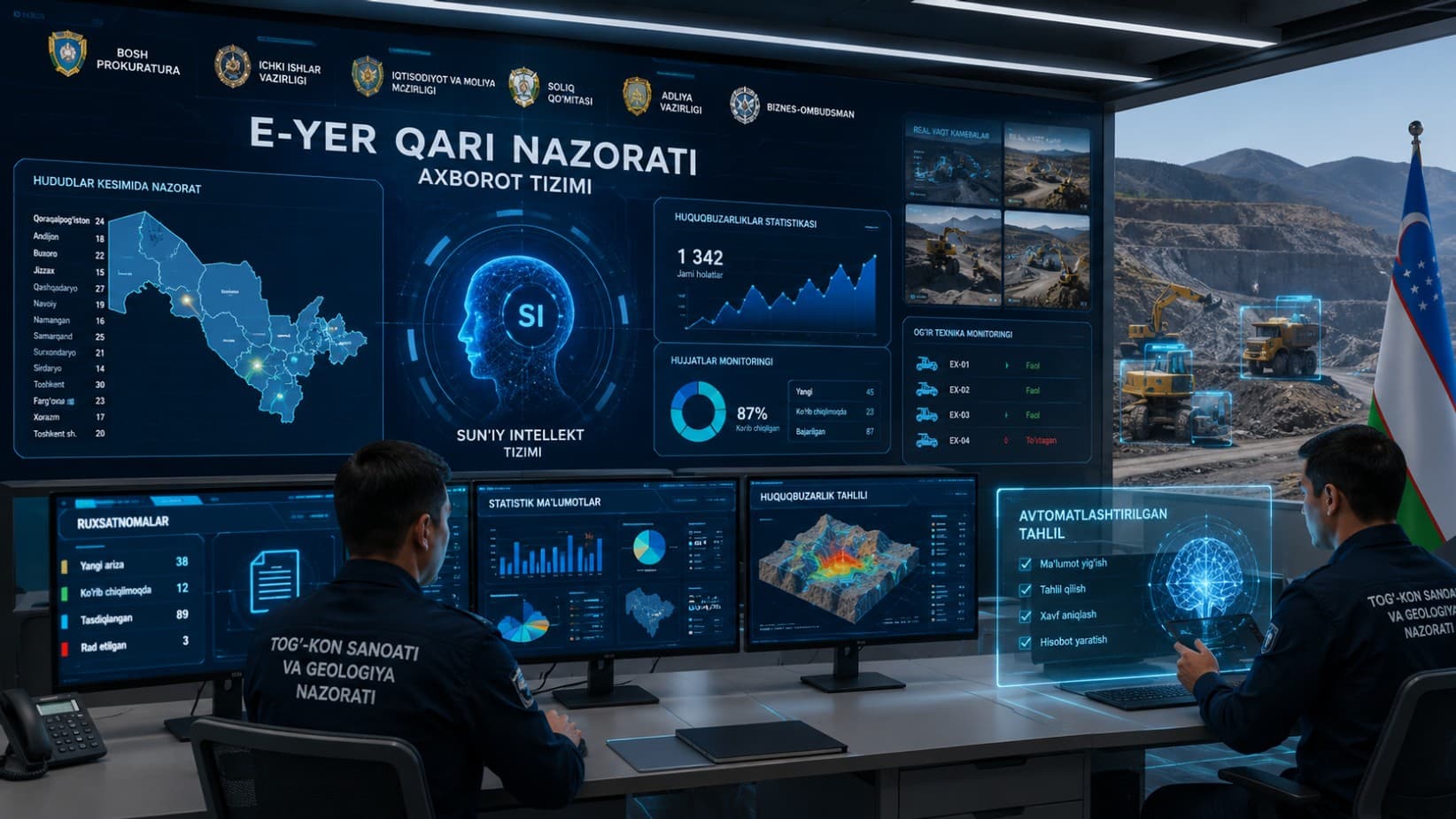Yer qa’ri nazoratida raqamli inqilob: Sun’iy intellekt va "E-YER QARI NAZORATI" tizimi joriy etiladi