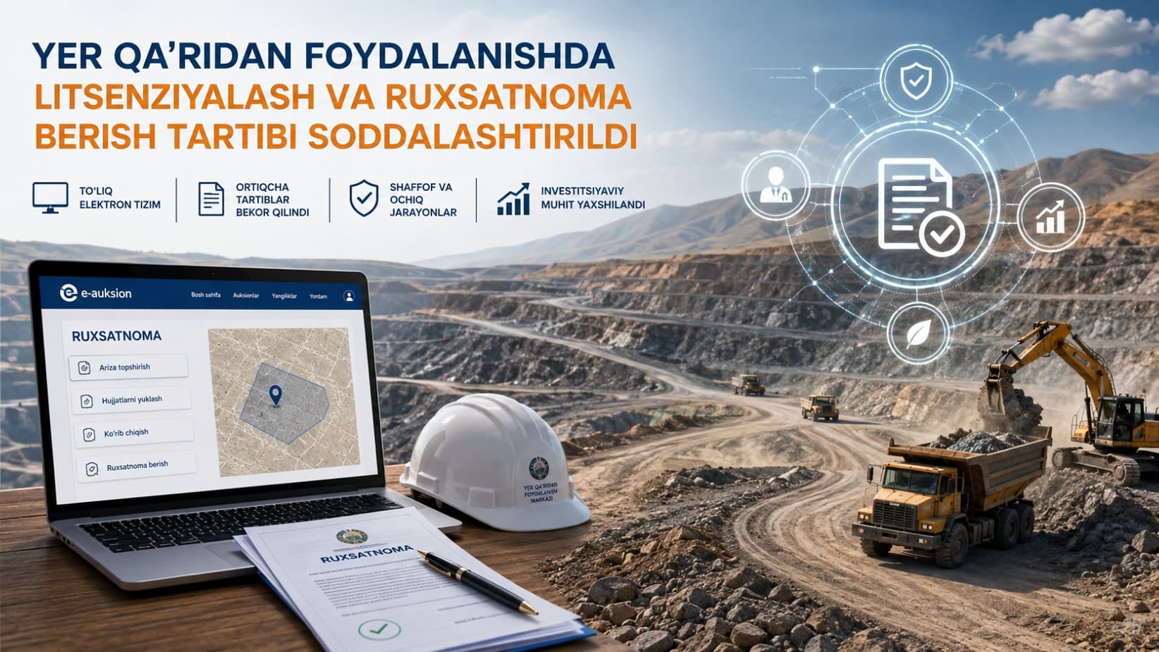 Yer qa’ridan foydalanishda litsenziyalash va ruxsatnoma berish tartibi soddalashtirildi