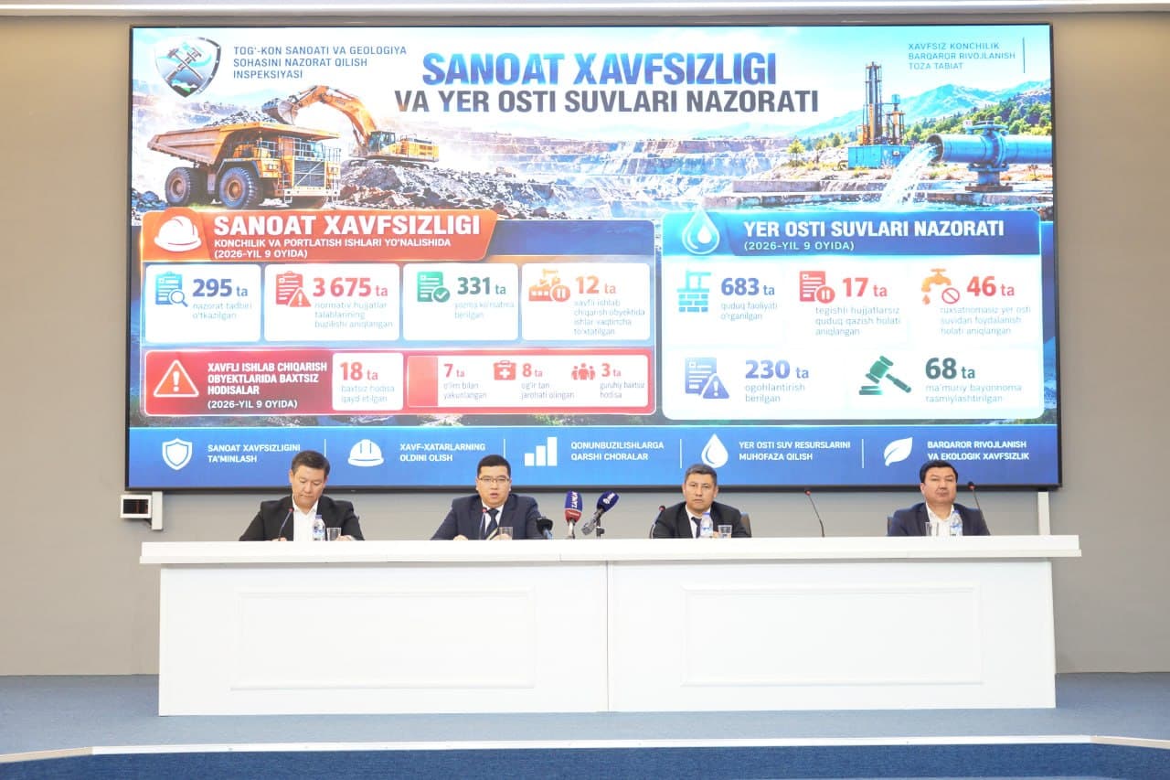 To‘qqiz oyda 5,3 million kub metr foydali qazilma noqonuniy qazib olingani aniqlandi