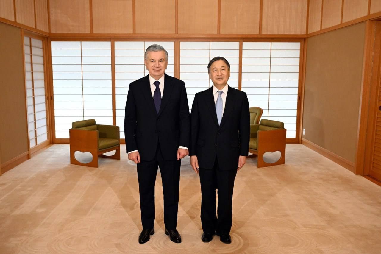 A meeting between the President of Uzbekistan and Emperor of Japan held