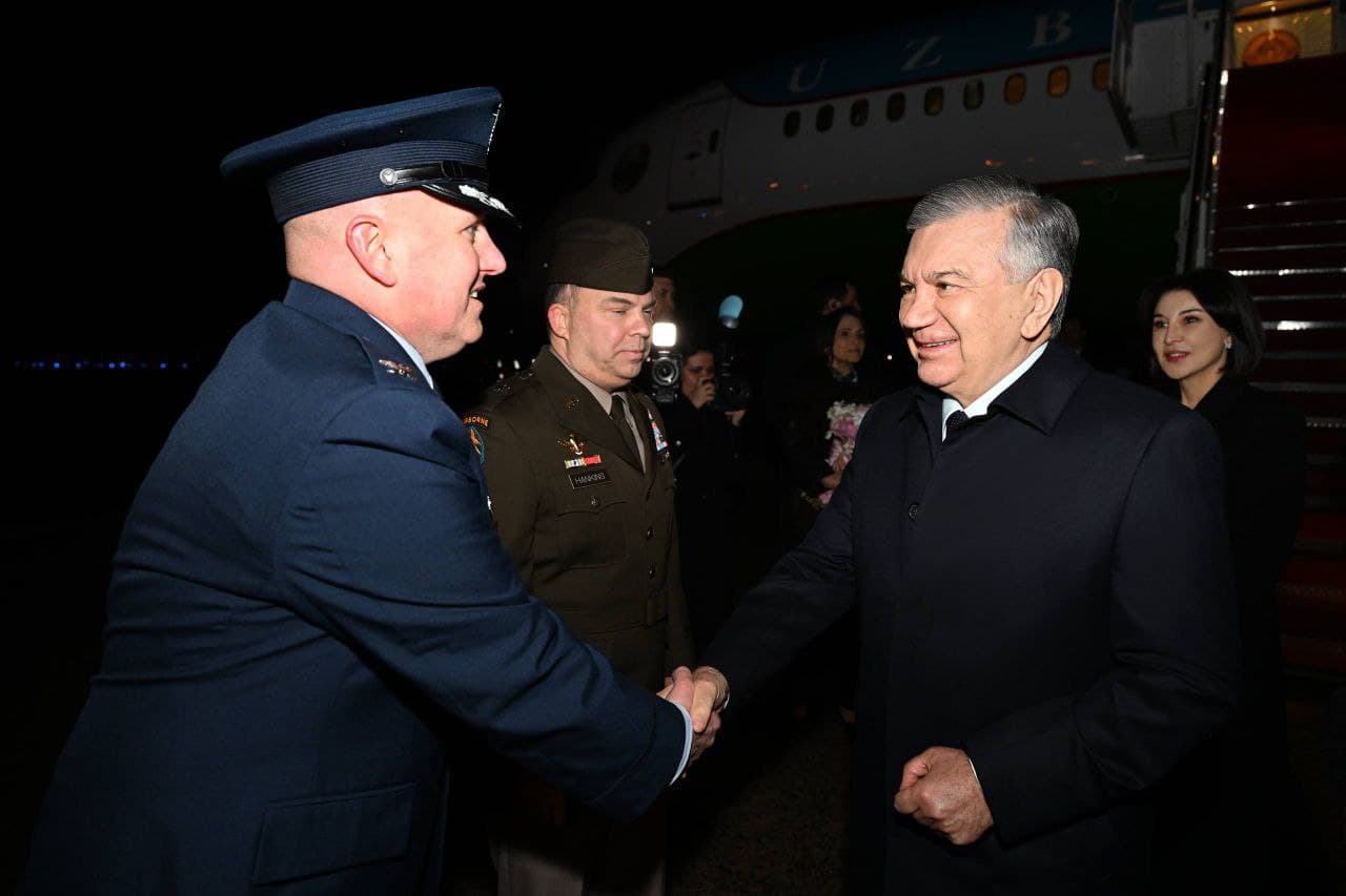 President of Uzbekistan arrives in Washington