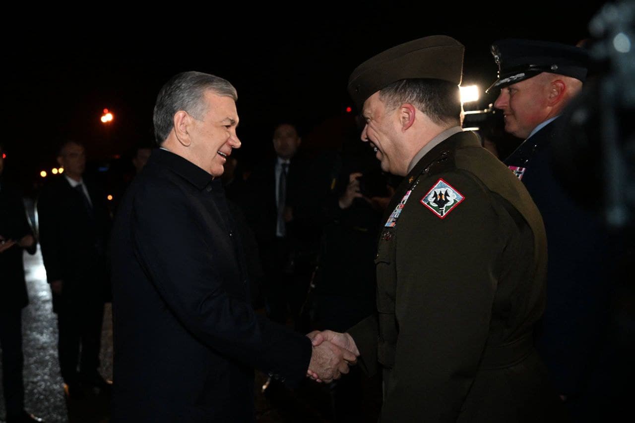 President of Uzbekistan arrives in Washington