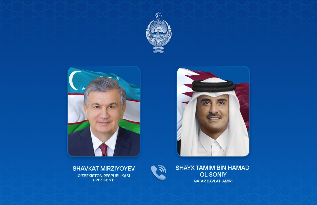 Leaders of Uzbekistan and Qatar hold a telephone conversation