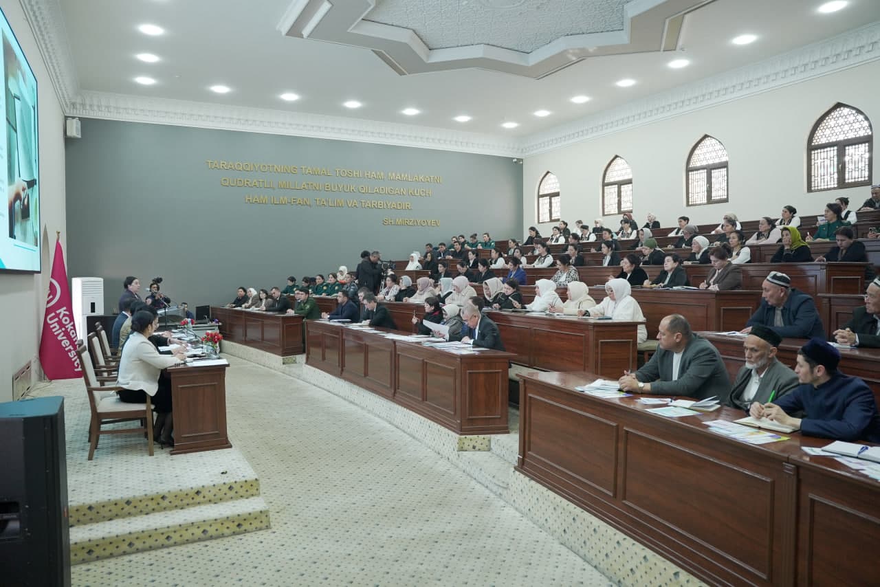 At Kokand University, a training seminar on the theme “Family and Marriage — Sacred” was held in cooperation with the Republican Committee on Family and Women’s Affairs and the regional administration