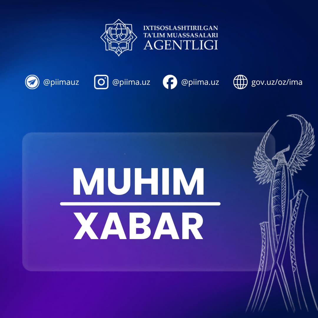 APELLATSIYA UCHUN ARIZALAR 7–11-AVGUST KUNLARI QABUL QILINADI