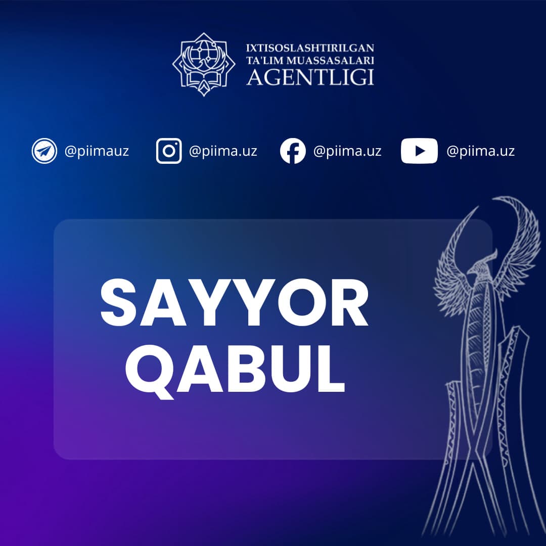 “PREZIDENT IQTIDORLI FARZANDLARI” MILLIY DASTURI BO‘YICHA SAYYOR QABULLAR O‘TKAZILADI