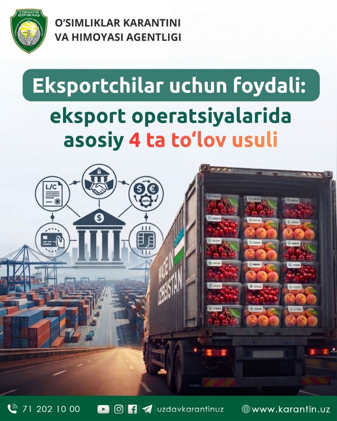 Eksportchilar uchun foydali: eksport operatsiyalarida asosiy 4 ta to‘lov usuli