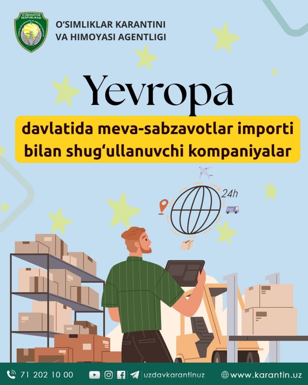 Yevropa davlatida meva-sabzavotlar importi bilan shug‘ullanuvchi kompaniyalar