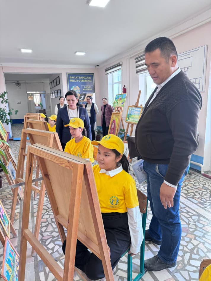 Qo‘ng‘irotda “Mening bag‘rikeng dunyoim” rasmlar tanlovi o‘tkazildi
