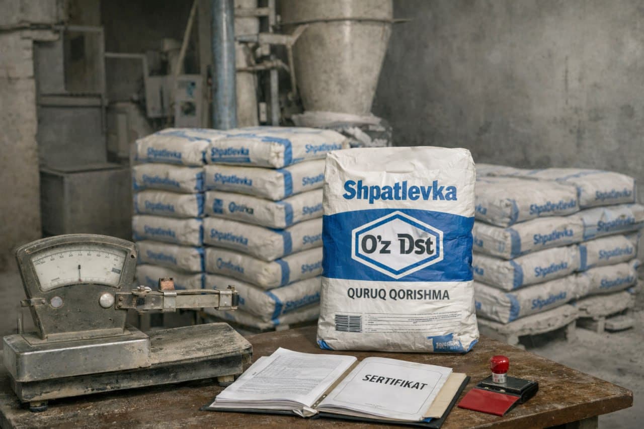 Xorazmda qurilish uchun mo‘ljallangan quruq qorishma ishlab chiqaruvchi korxonada qonunbuzarliklar aniqlandi