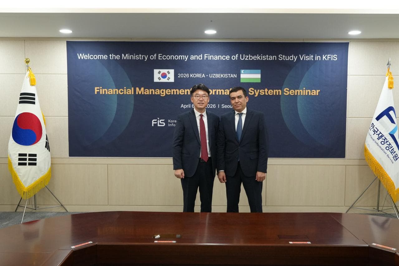 Oʻzbekiston va Koreya davlat moliyasini boshqaruv tizimini raqamlashtirish va zamonaviy innovatsion yechimlarni joriy etish boʻyicha hamkorlik yoʻlga qoʻyildi