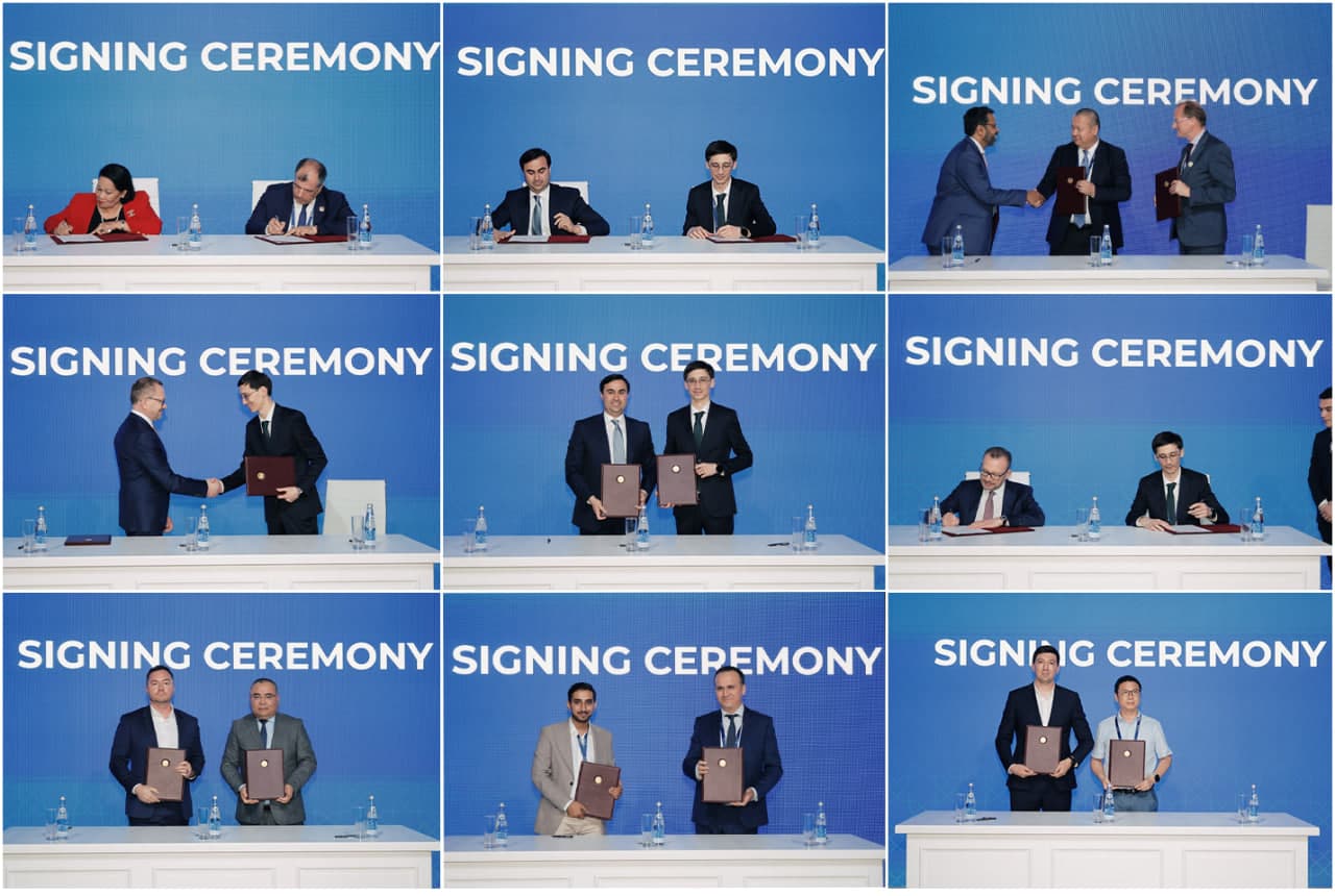 Key Agreements and Memorandums Signed at the Tashkent International Investment Forum