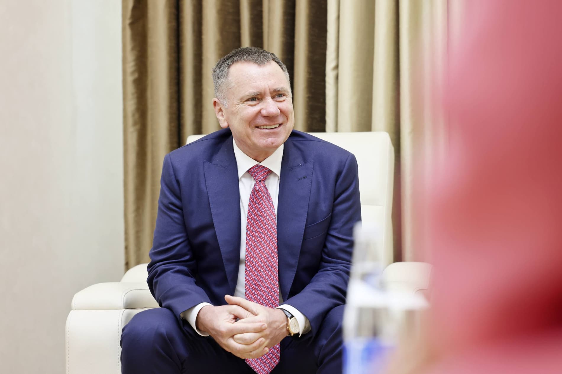 Minister of Investment, Industry and Trade of the Republic of Uzbekistan, Laziz Kudratov, held a meeting with Laszlo Wolf, Member of the Board and Deputy CEO of OTP Bank